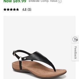 Vionic Black and Brown Sandals Comfortable Everyday Wear